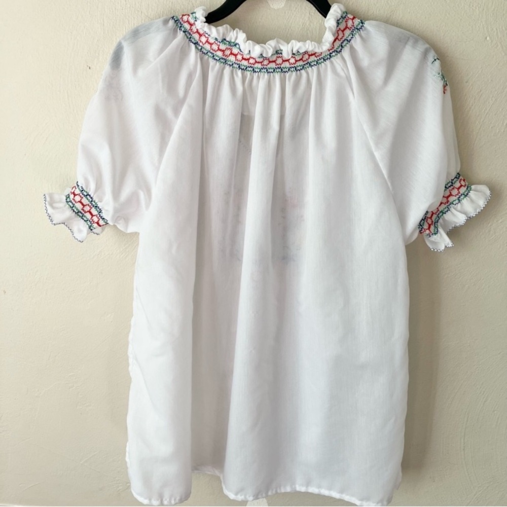 Vintage Giras Embroidered Boho Peasant Top Shirt - Picture 5 of 5